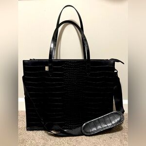 Beis Women’s Large Croc Work Tote Black